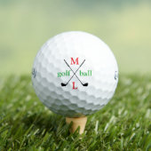 Rode initiaal. monogram op wit golfballen (Insitu Shirt)