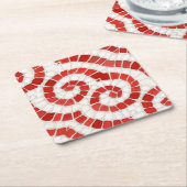 RODE IONISCHE MOZAÏEK Diamond Paper Onderzetters (Schuin)