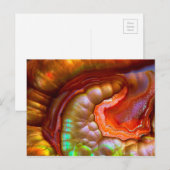 Rode iriserende Vuur Opal Briefkaart (Voorkant / Achterkant)