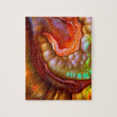 Rode iriserende Vuur Opal Legpuzzel (Verticaal)