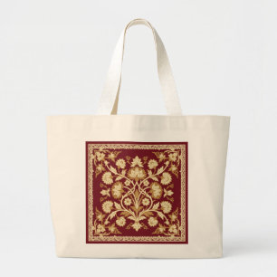 Rode islamitische bloemrank tas