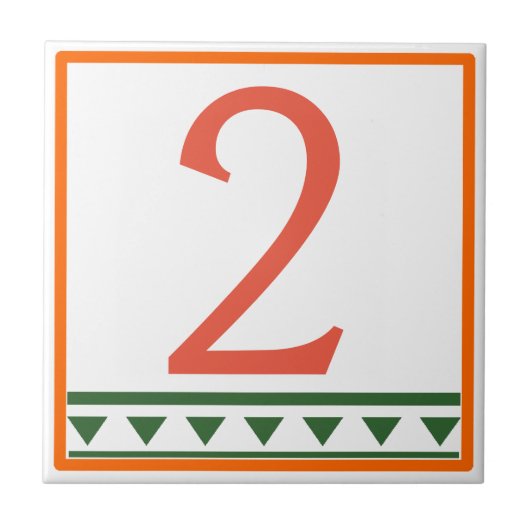 Rode Italiaanse Huis tekent brieven en cijfers Tegeltje (Voorkant)