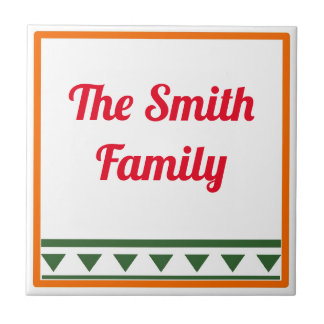 Rode Italiaanse letters en cijfers, bewerken tekst Tegeltje