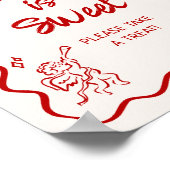 Rode Italiaanse liefde is zoet Poster (Hoek)