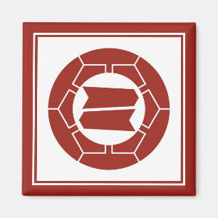  Rode Japanner Hattori Kamon Oriental Magneet