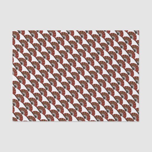 Rode Japanse Antiek ventilatoren Tissuepapier (Voorkant)