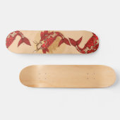 Rode Japanse karper Skateboard (Horizontaal)