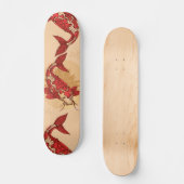 Rode Japanse karper Skateboard (Voorkant)
