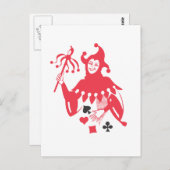 Rode joker briefkaart (Voorkant / Achterkant)