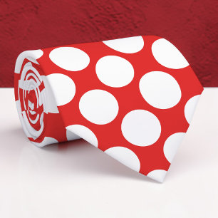 Rode Jumbo Stippen Aangepaste Heren Das