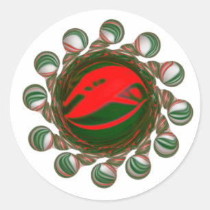 Rode Juwelen Ronde Sticker