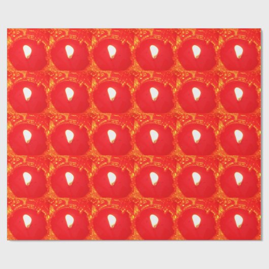 Rode kaarslicht, vlam, kaars, kerstliefde cadeaupapier (Vlak)