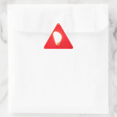 Rode kaarslicht, vlam, kaars, kerstliefde driehoek sticker (Tas)