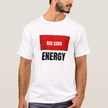 Rode Kaart Energie Voetbal T-Shirt