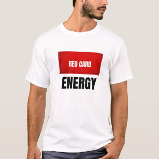 Rode Kaart Energie Voetbal T-Shirt