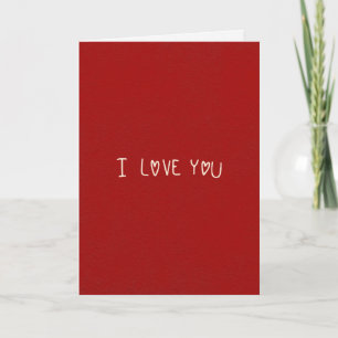 Rode kaart met I Love You Valentijnskaart