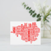 Rode kaart van Greater Manchester (Staand voorkant)