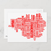 Rode kaart van Greater Manchester (Voorkant / Achterkant)