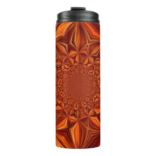 Rode Kaleidoscoop Digitale Kunst Patroon-28503 Thermosbeker