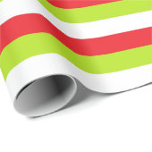 Rode, kalkgroene en witte strepen cadeaupapier (Rol Hoek)