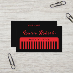 Rode kam logo haar stylist visitekaartje template