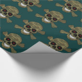 Rode kamschelpen en snijpapier cadeaupapier (Hoek)