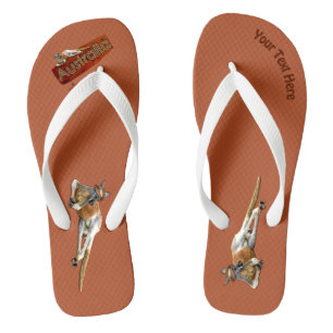Rode Kangoeroe in Slouch Hoed Teenslippers