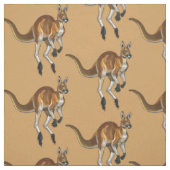rode kangoeroe stof (Swatch)