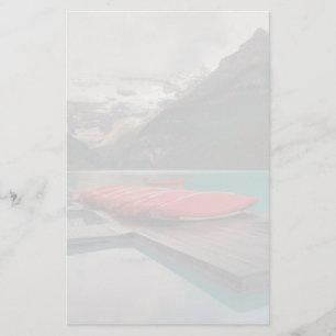 Rode kano's bij Lake Louise Briefpapier