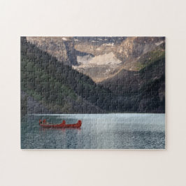 Rode kano's op het Louise-meer Legpuzzel