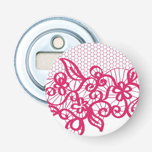 Rode kant button flesopener