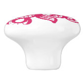 Rode kant keramische knop (Zijkant)