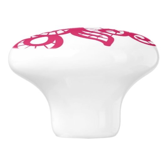 Rode kant keramische knop (Zijkant)