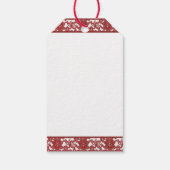 Rode Kant Pattern Valentijns Cadeaulabel (Achterkant)