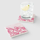 Rode kant stenen onderzetter (Zijkant)