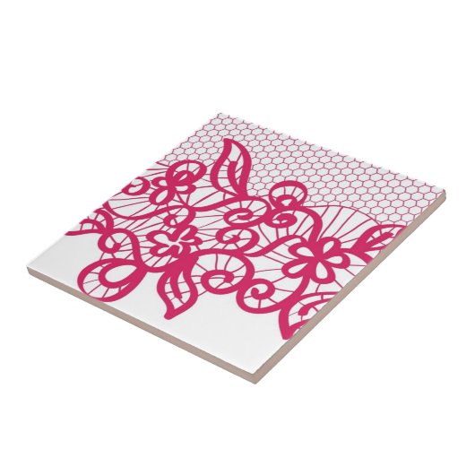 Rode kant tegeltje (Zijkant)