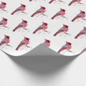 Rode kardinaal Bird Cadeaupapier (Hoek)