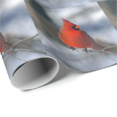 Rode kardinaal Bird Cadeaupapier (Rol Hoek)