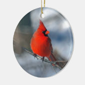 Rode kardinaal Bird Keramisch Ornament (Links)