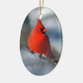 Rode kardinaal Bird Keramisch Ornament (Links)