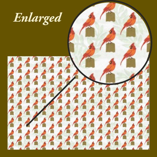 Rode kardinaal Bird Tissuepapier