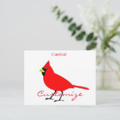 Rode kardinaal Dvogel Thunder_Cove Briefkaart (Staand voorkant)