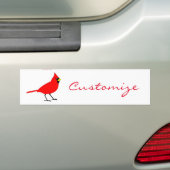 Rode kardinaal Dvogel Thunder_Cove Bumpersticker (Op auto)