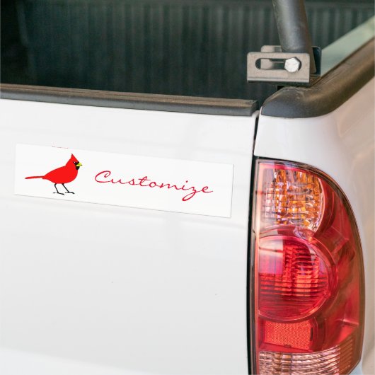 Rode kardinaal Dvogel Thunder_Cove Bumpersticker (Op Truck)
