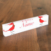 Rode kardinaal Dvogel Thunder_Cove Naambordje (Zijkant)