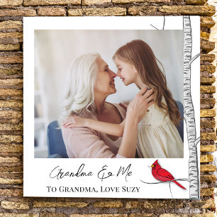 Rode Kardinaal Familie Foto Template Afdruk