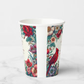 Rode Kardinaal Herdenking van het Leven Funeral Me Papieren Bekers (Links)