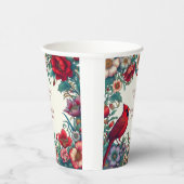 Rode Kardinaal Herdenking van het Leven Funeral Me Papieren Bekers (Rechts)