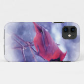 Rode kardinaal in de Blizzard Case-Mate iPhone Case (Achterkant (horizontaal))
