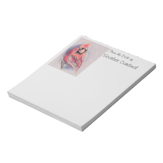 Rode kardinaal in de winter notitieblok (Gedraaid)